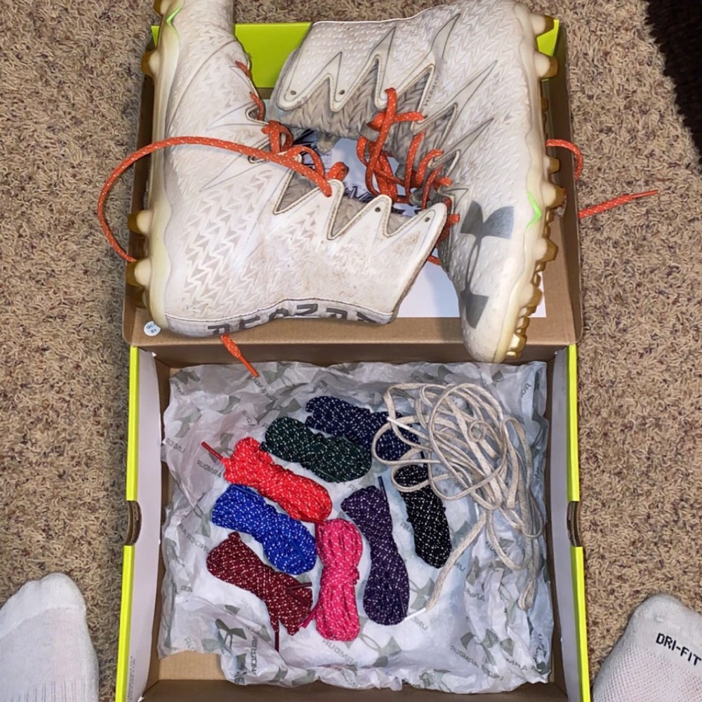 Under armor high top highlight cleats